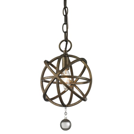 Z-Lite Acadia 8" Wide Globe Pendant with Crystal Sphere Golden Bronze