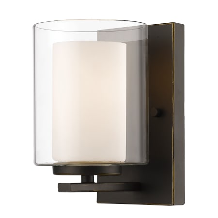 Z-Lite Willow 8" Tall Bathroom Sconce Olde Bronze