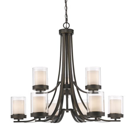 Z-Lite Willow 9 Light 31" Wide Pillar Candle Chandelier Olde Bronze