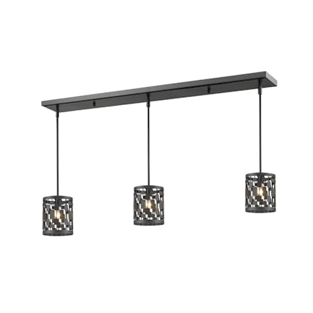 Z-Lite Almet Single Light 48" Wide Multi Light Pendant with Metal Shades Bronze