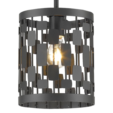 Z-Lite Almet 1 Light Pendant with Clear Cylindrical Crystal Shade Bronze