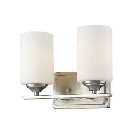 Z-Lite Bordeaux 2 Light 11-3/8" Wide Bathroom Vanity Light Brushed Nickel