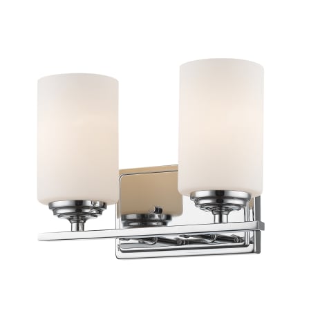 Z-Lite Bordeaux 2 Light 11-3/8" Wide Bathroom Vanity Light Chrome