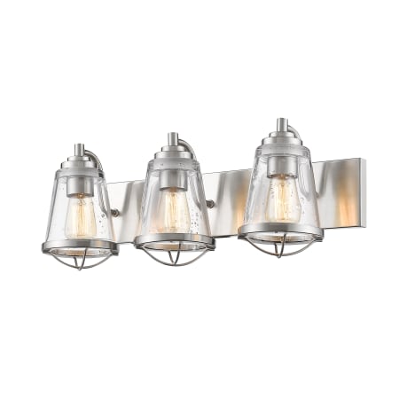 Z-Lite Mariner 24" Wide Bathroom Light with Seedy Glass Brushed Nickel