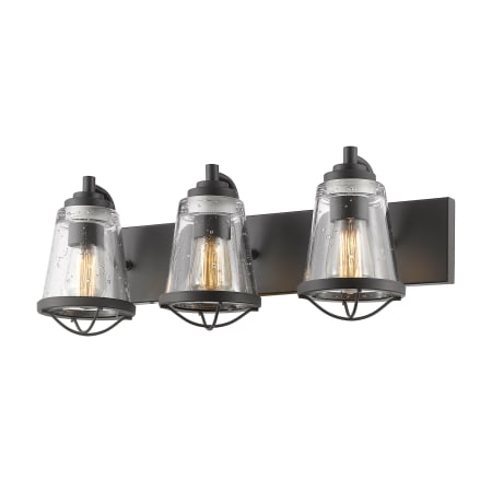 Z-Lite Mariner 24" Wide Bathroom Light with Seedy Glass Bronze