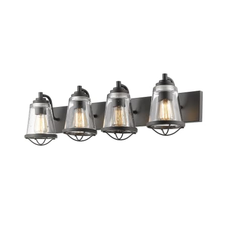Z-Lite Mariner 32" Wide Bathroom Light with Seedy Glass Bronze