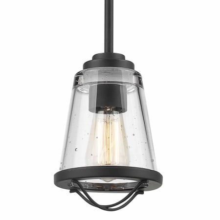 Z-Lite Mariner 5-1/2" Wide Mini Pendant with Seedy Glass Bronze