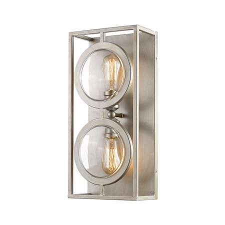 Z-Lite Port 2 Light 19" High Wall Sconce Antique Silver