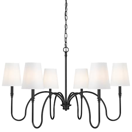 Z-Lite Jisele 6 Light 42" Wide Chandelier Matte Black