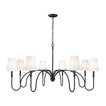 Z-Lite Jisele 8 Light 59" Wide Chandelier Matte Black