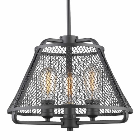 Z-Lite Iuka 3 Light 16" Wide Pendant with Wire Mesh Shade Bronze