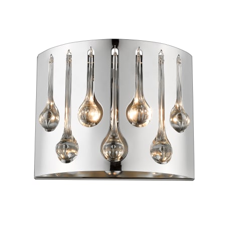 Z-Lite Oberon 2 Light 9" Tall Wall Sconce Chrome