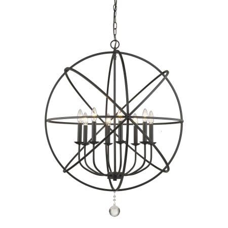 Z-Lite Tull 8 Light 30" Wide Chandelier with Crystal Accent Matte Black