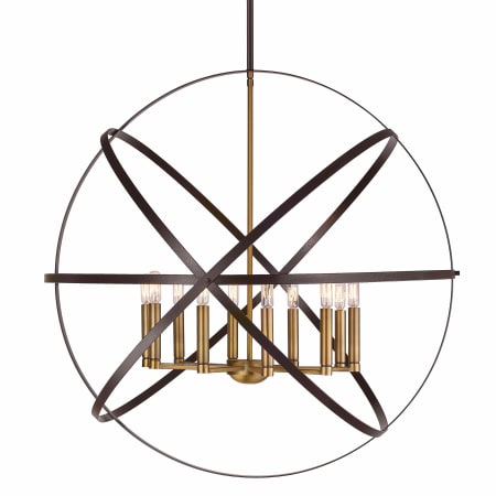 Z-Lite Cavallo 10 Light 36" Wide Globe Chandelier Hammered Bronze / Olde Brass