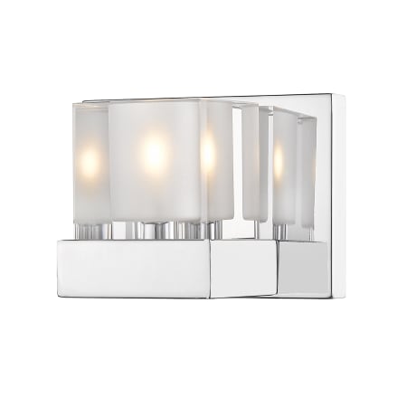 Z-Lite Fallon 1 Light 6" Wide Clear Crystal Glass Bath Sconce with LED Bulb Chrome