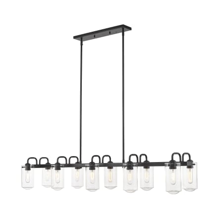 Z-Lite Delaney 10 Light 56" Wide Linear Chandelier Matte Black