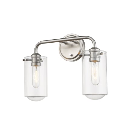 Z-Lite Delaney 2 Light 15" Wide Bathroom Vanity Light Brushed Nickel