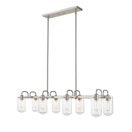 Z-Lite Delaney 8 Light 44" Wide Linear Chandelier Brushed Nickel