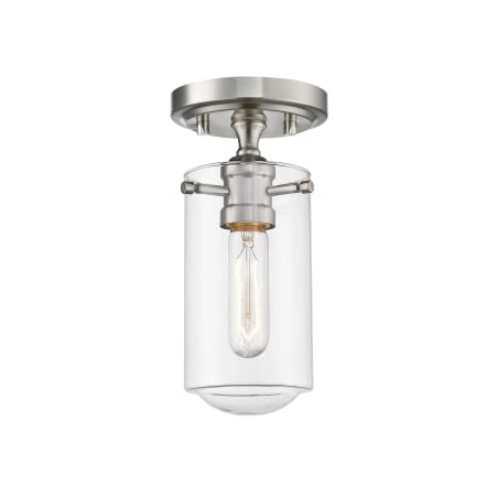 Z-Lite Delaney 5" Wide Semi-Flush Ceiling Fixture Brushed Nickel