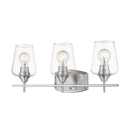 Z-Lite Joliet 3 Light 22" Wide Bathroom Vanity Light Brushed Nickel