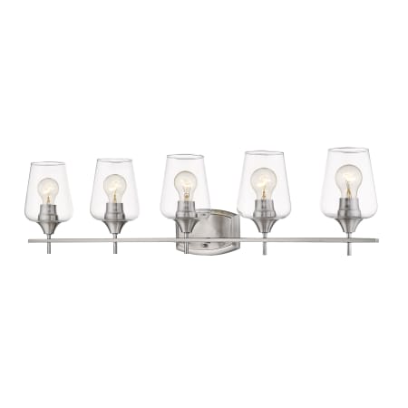 Z-Lite Joliet 5 Light 38" Wide Bathroom Vanity Light Brushed Nickel
