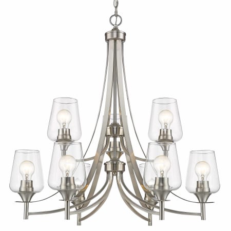 Z-Lite Joliet 9 Light 31" Wide Chandelier Brushed Nickel
