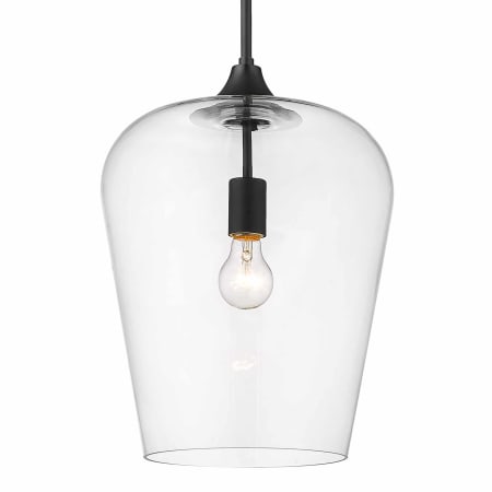 Z-Lite Joliet 12" Wide Pendant Matte Black