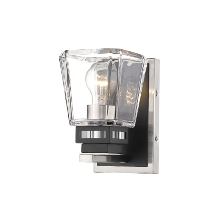 Z-Lite Jackson 8" Tall Bathroom Sconce Brushed Nickel / Matte Black