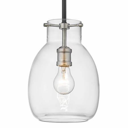 Z-Lite Bella 8" Wide Mini Pendant Matte Black / Brushed Nickel