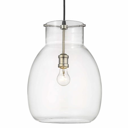 Z-Lite Bella 12" Wide Pendant Matte Black / Brushed Nickel