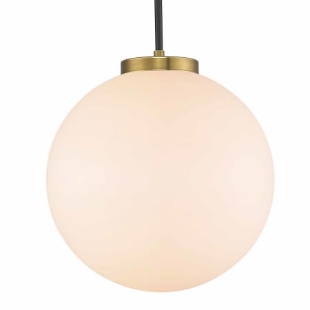 Z-Lite Parsons 14" Wide Pendant Matte Black / Olde Brass