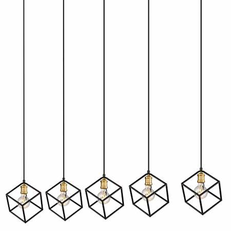 Z-Lite Vertical 5 Light 54" Wide Linear Pendant Bronze / Olde Brass