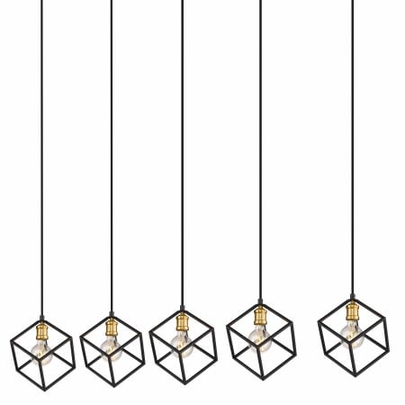 Z-Lite Vertical 5 Light 54" Wide Linear Pendant Bronze / Olde Brass