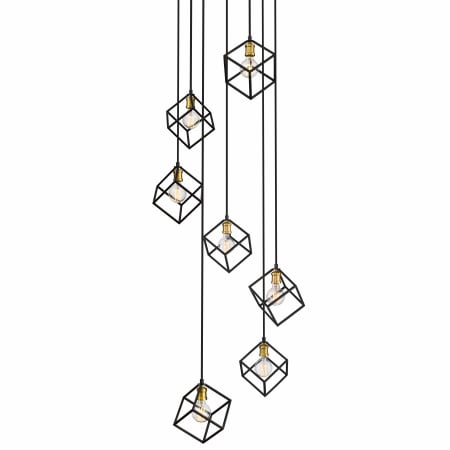 Z-Lite Vertical 7 Light 24" Wide Multi Light Pendant Bronze / Olde Brass