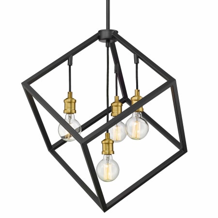 Z-Lite Vertical 4 Light 24" Wide Chandelier Bronze / Olde Brass