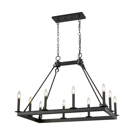 Z-Lite Barclay 10 Light 20" Wide Taper Candle Chandelier Matte Black