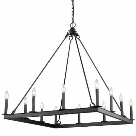 Z-Lite Barclay 12 Light 34" Wide Taper Candle Chandelier Matte Black