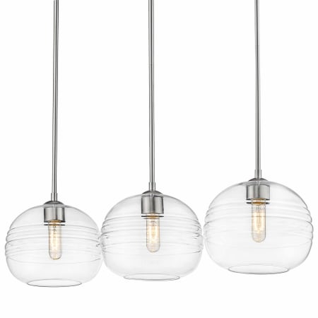 Z-Lite Harmony 3 Light 10" Wide Linear Pendant Brushed Nickel