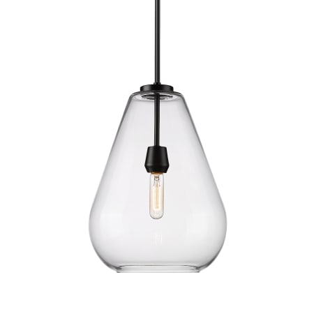 Z-Lite Ayra 12" Wide Pendant Matte Black