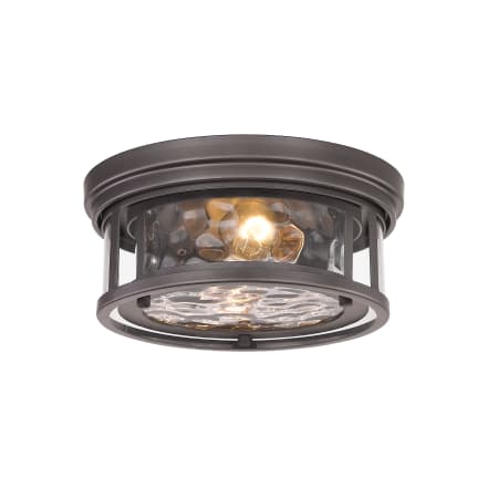 Z-Lite Clarion 2 Light 12" Wide Flush Mount Drum Ceiling Fixture Bronze