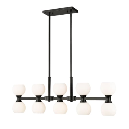 Z-Lite Artemis 10 Light 40" Wide Linear Chandelier Matte Black