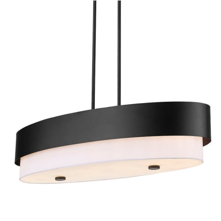 Z-Lite Counterpoint 5 Light 42" Wide Linear Chandelier Matte Black