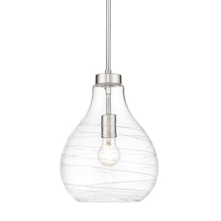 Z-Lite Bon Air 10" Wide Pendant Brushed Nickel