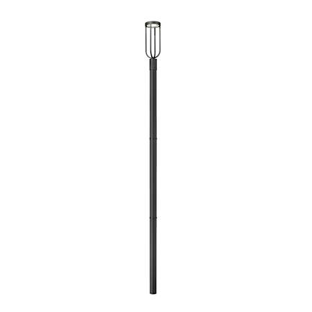 Z-Lite Leland 114" Tall Post Light Sand Black