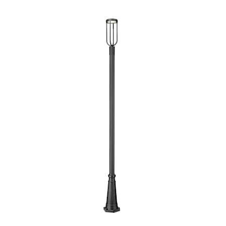 Z-Lite Leland 113" Tall Marine Grade Sand Blast Post Light Sand Black