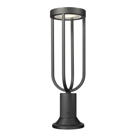 Z-Lite Leland 23" Tall Marine Grade Post Light Sand Black