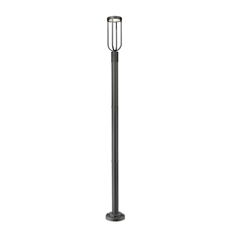 Z-Lite Leland 92" Tall Post Light Sand Black
