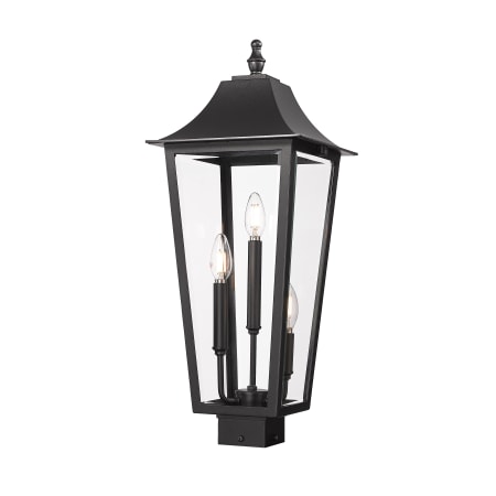 Z-Lite Gannon 3 Light 26" Tall Marine Grade Post Light Black