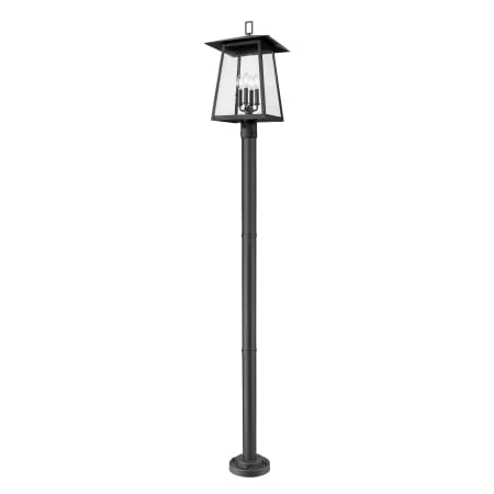 Z-Lite Rainer 4 Light 98" Tall Post Light Black