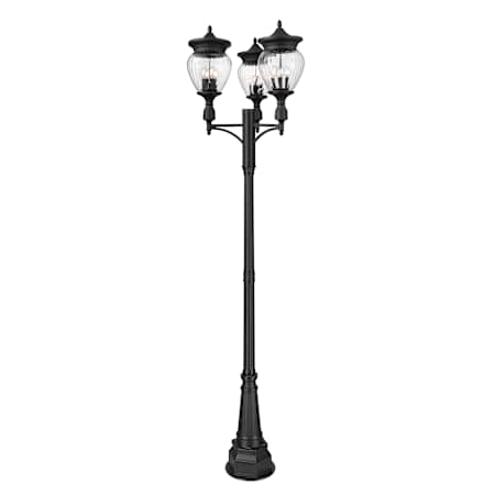 Z-Lite Davina 12 Light 121" Tall Marine Grade Post Light Black